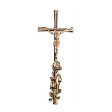 Brass memorial cross with...